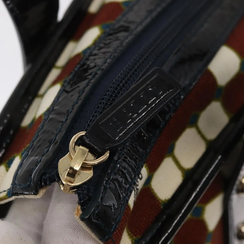 Bally Vintage Canvas Brown Bag