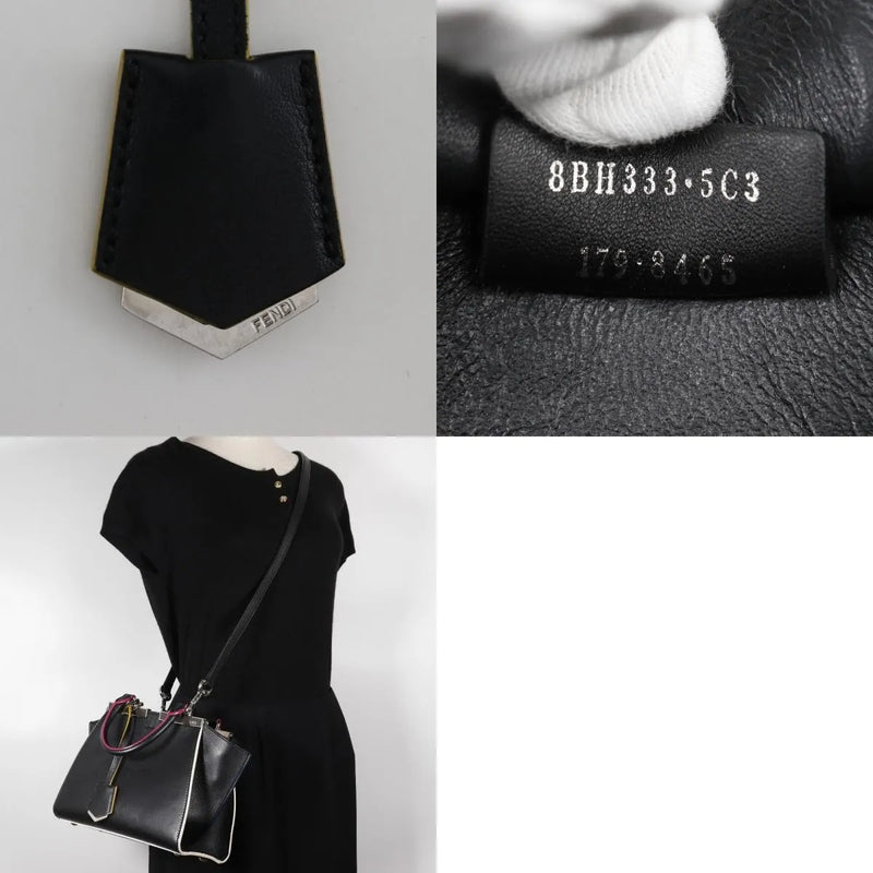 Fendi Petite 3jours Leather Black Bag