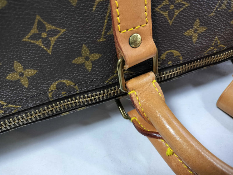 Louis Vuitton Keepall Bandouliere Monogram Canvas Brown Bag