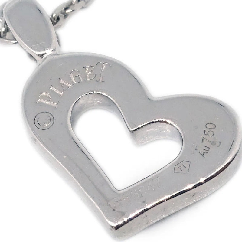 Piaget Limelight Hearts Pendant 18k White Gold With Pave Diamonds Silver White_gold Jewelry