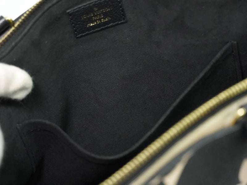 Louis Vuitton Petit Palais Bicolor Monogram Empreinte Giant Black Leather Bag