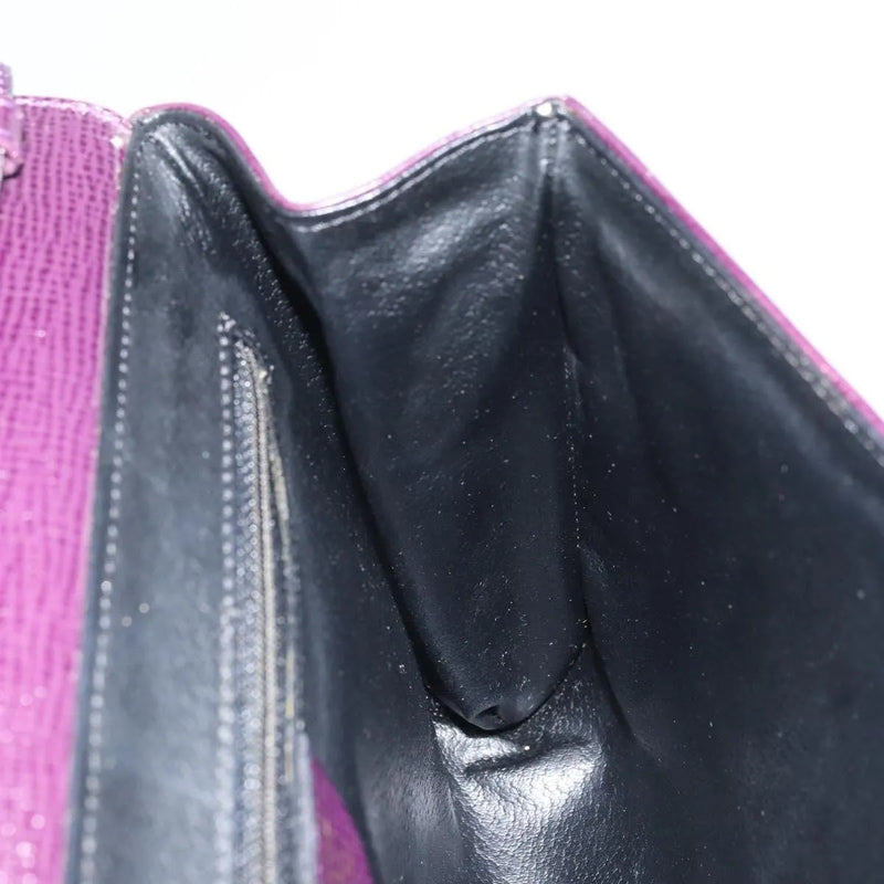 Celine Circle Logo Leather Purple Bag