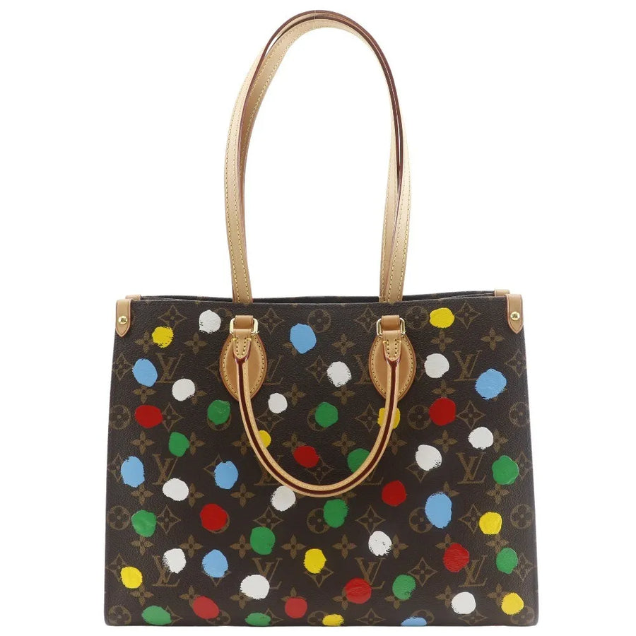 Louis Vuitton Onthego Tote Yayoi Kusama Painted Dots Monogram Canvas Multicolour Bag