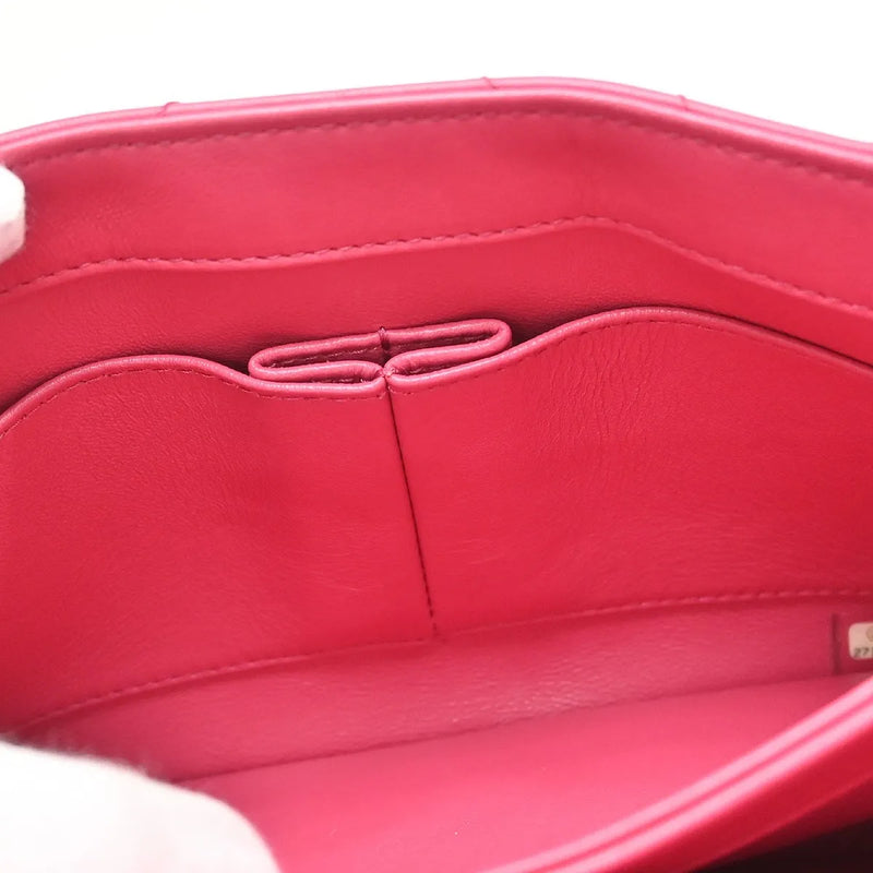 Chanel Trendy Cc Top Handle Chevron Lambskin Pink Leather Bag