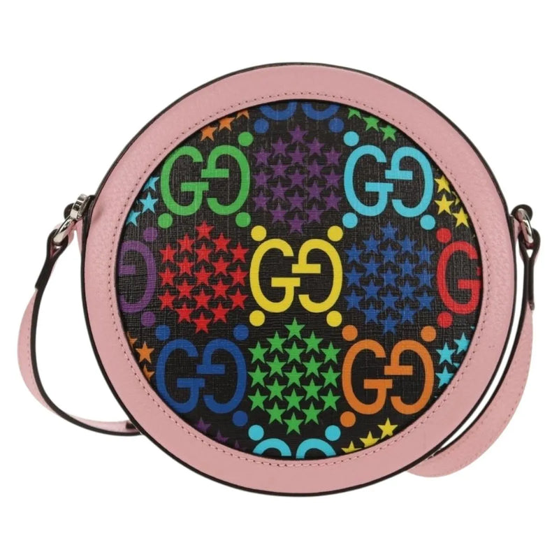 Gucci Round Psychedelic Print Gg Coated Canvas Multicolour Bag