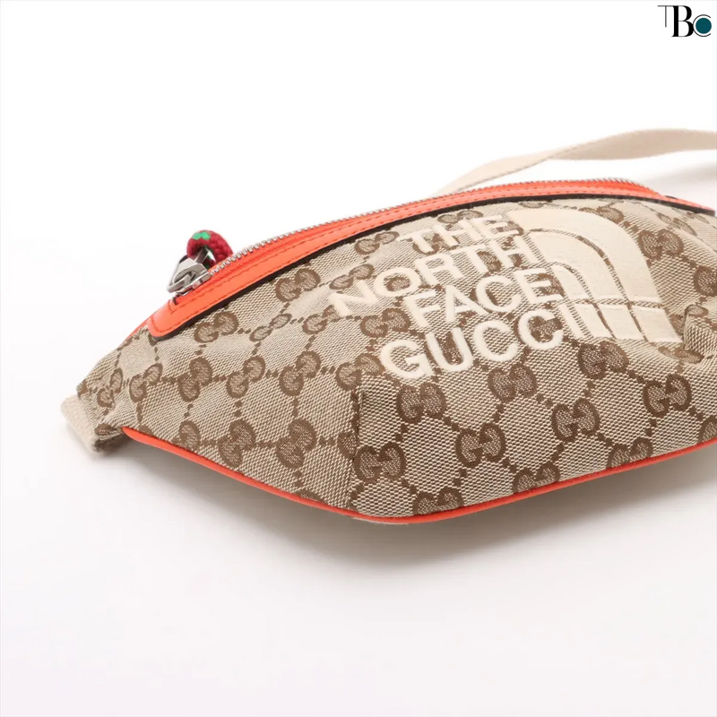 Gucci Ophidia Zip Belt Gg Velvet Beige Canvas Bag
