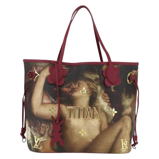 Louis Vuitton Neverfull Nm Tote Limited Edition Jeff Koons Titian Print Canvas Multicolour Bag