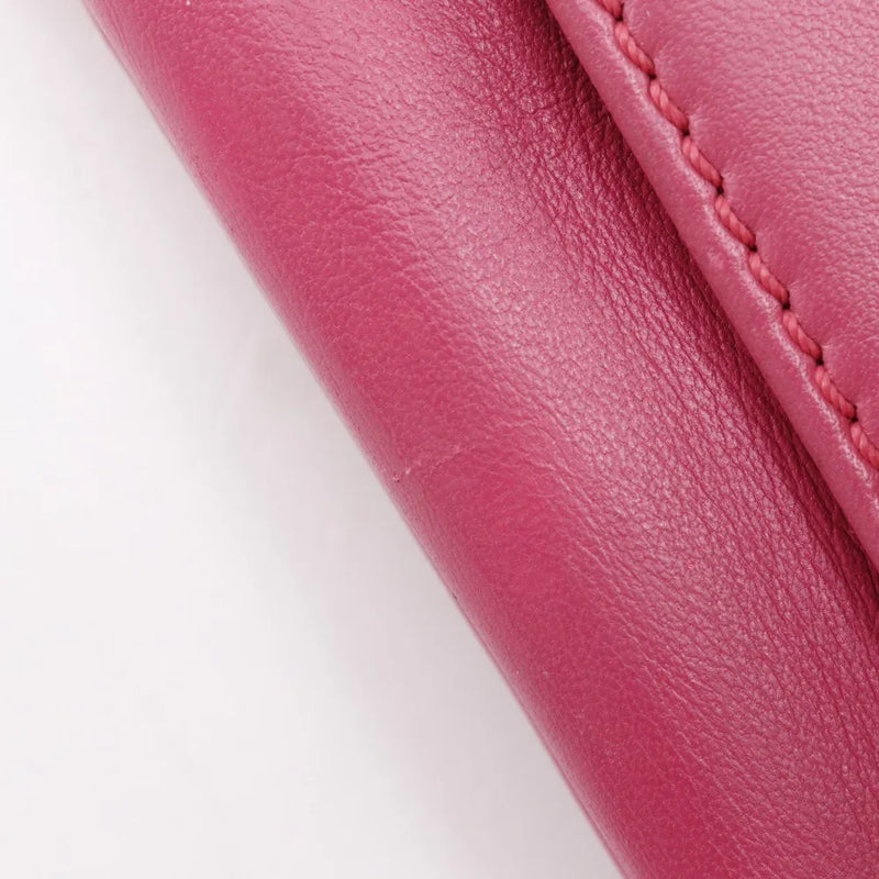 Valentino Garavani Va Voom Clutch Leather Pink Bag