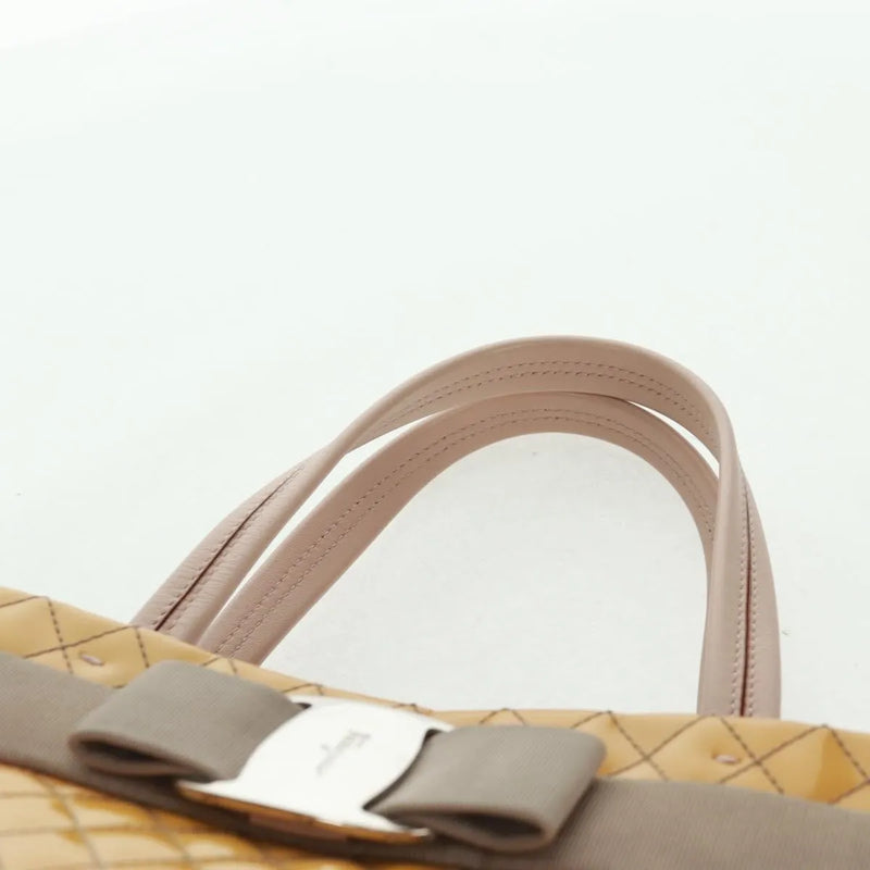 Salvatore Ferragamo Vala Patent Leather Yellow Patent_leather Bag