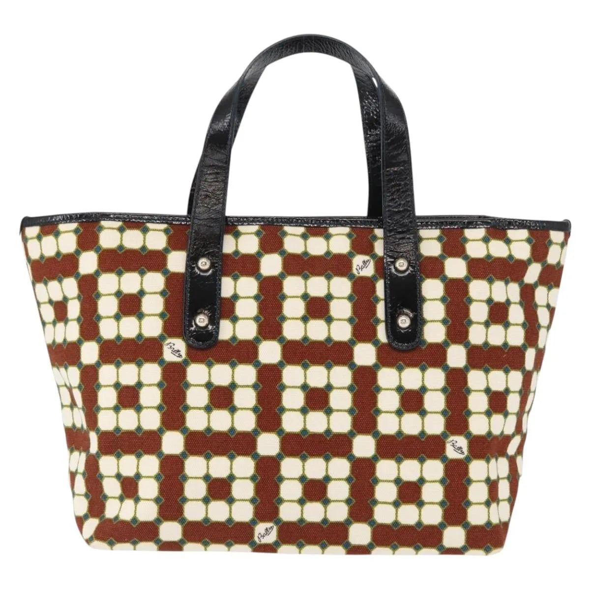 Bally Vintage Canvas Brown Bag