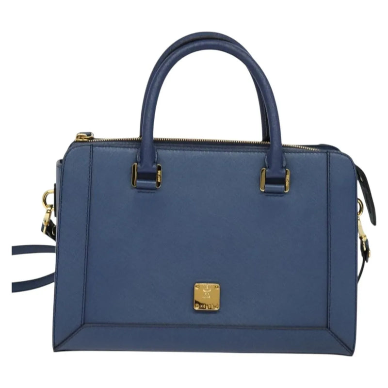 Mcm Vintage Leather Blue Bag