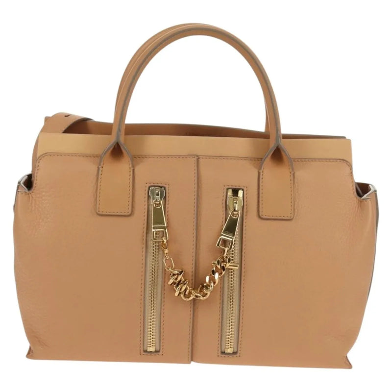 Chloe Cate Satchel Leather Beige Bag