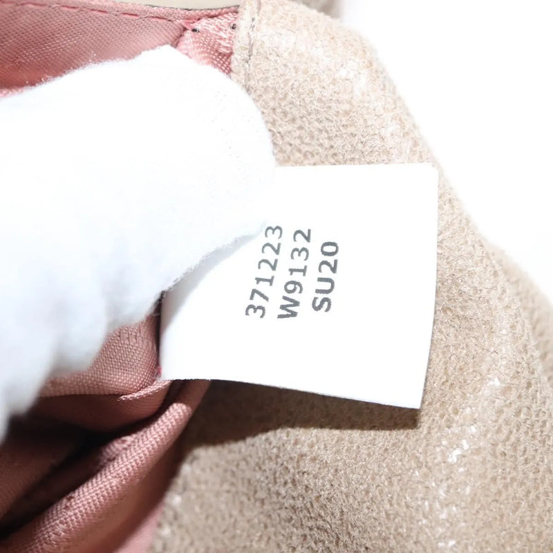 Stella Mccartney Falabella Fold Over Shaggy Deer Beige Polyester Bag