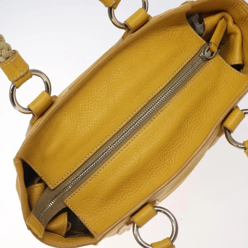 Prada Vintage Leather Yellow Bag