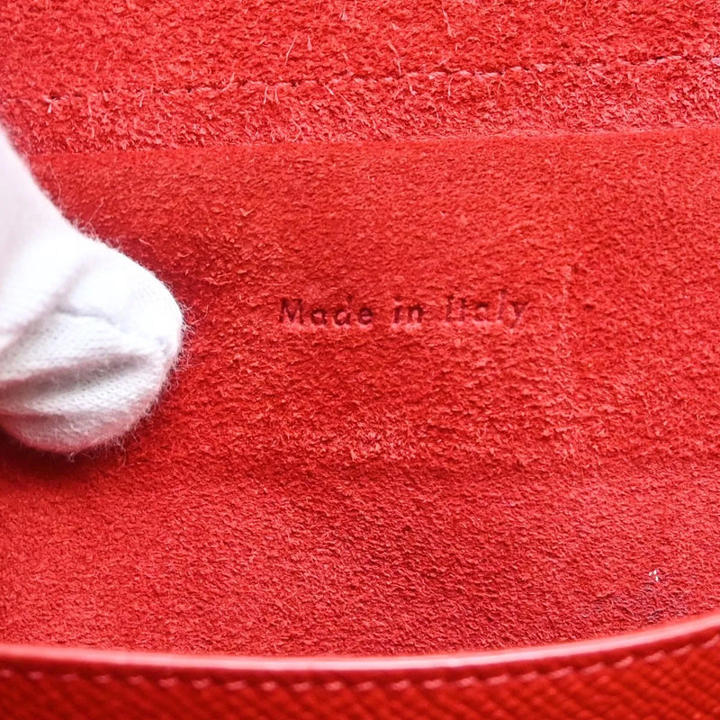 Celine Belt Calfskin Red Leather Bag