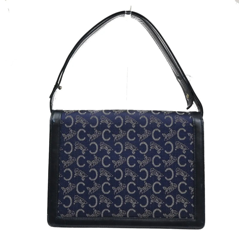 Celine Horse Carriage Canvas And Leather Navy Bag