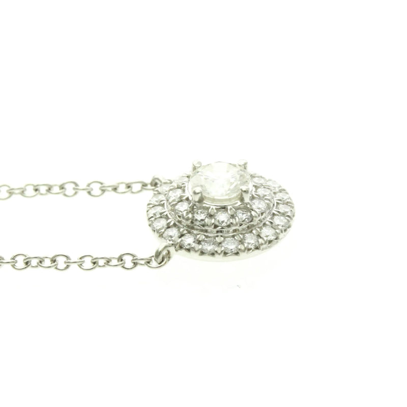 Tiffany & Co. Soleste Round Pendant Platinum With Diamonds Silver Jewelry