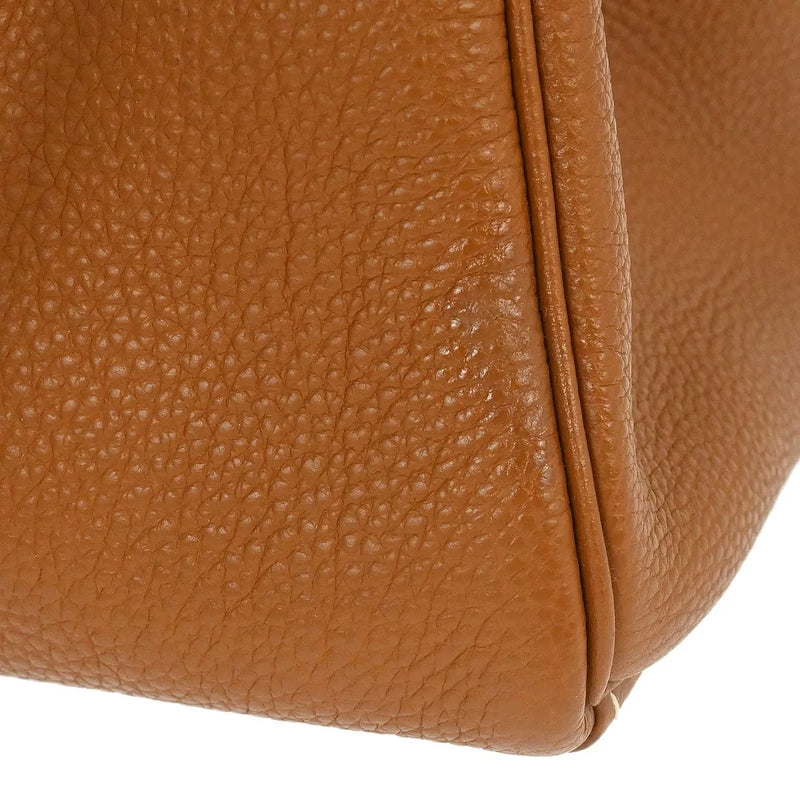 Hermes Kelly Brown Togo With Palladium Hardware Leather Bag