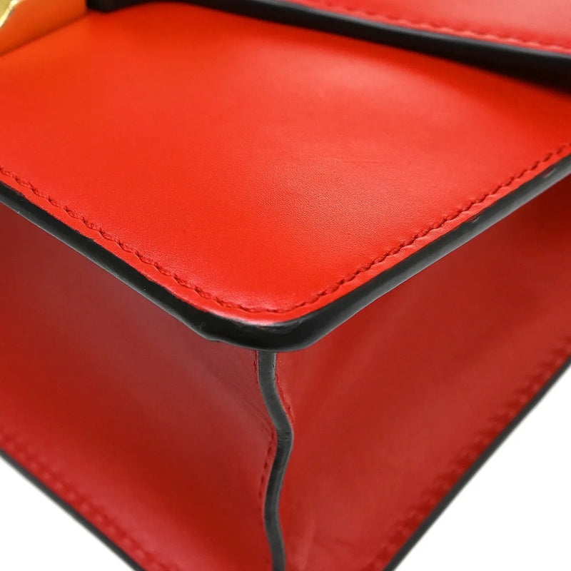 Gucci Sylvie Chain Leather Red Bag
