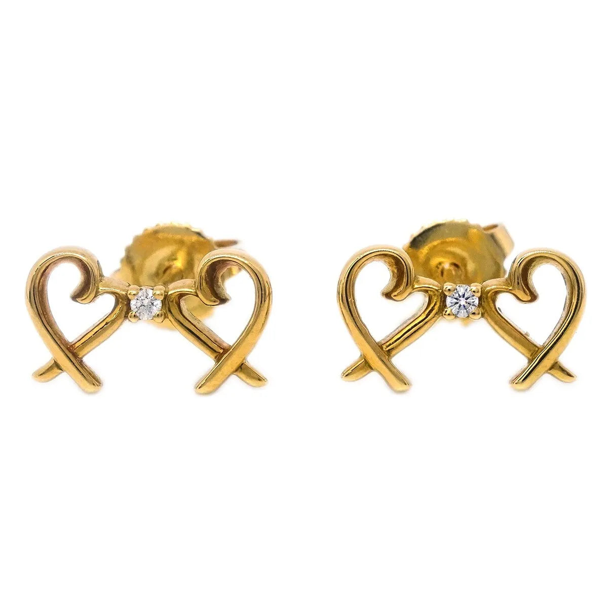 Tiffany & Co. Paloma Picasso Double Loving Heart 18k Yellow Gold With Diamonds Yellow_gold Jewelry