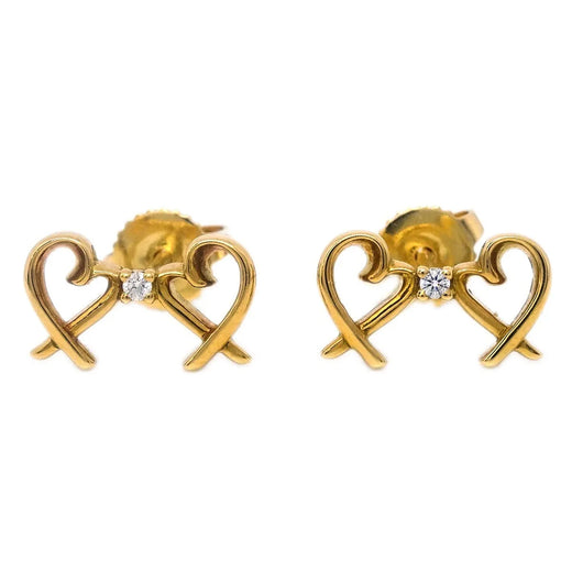 Tiffany & Co. Paloma Picasso Double Loving Heart 18k Yellow Gold With Diamonds Yellow_gold Jewelry