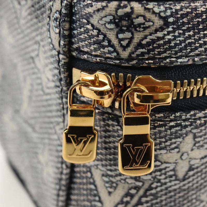 Louis Vuitton Vanity Case Monoglam Jacquard Canvas Navy Bag