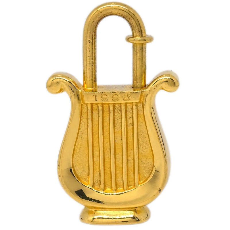 Hermes Harp Cadena Padlock 1996 Limited Metal Design Gold Gold_plated Accessory
