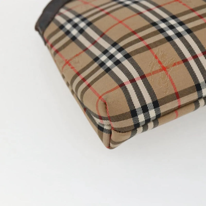 Burberry Nova Check Pochette Canvas Beige Bag
