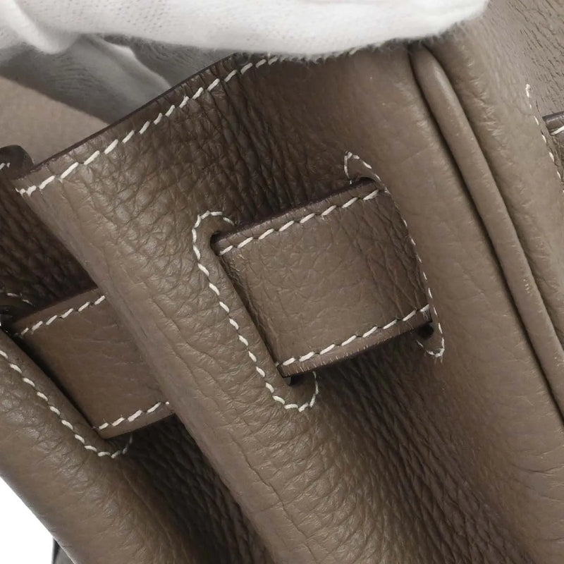 Hermes Shoulder Kelly Clemence Gray Leather Bag