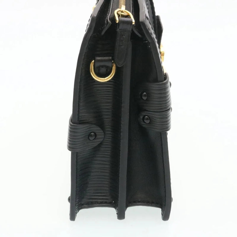 Louis Vuitton Trunk Clutch Epi Leather Black Bag