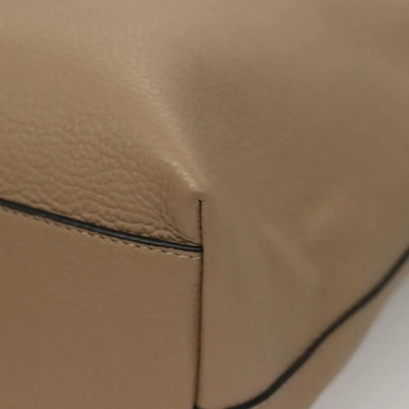 Versace La Medusa Tote Embossed Canvas Beige Leather Bag