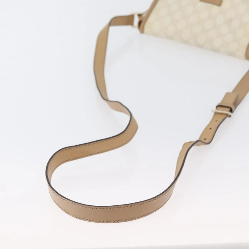 Gucci Flap Messenger Gg Coated Canvas Beige Bag