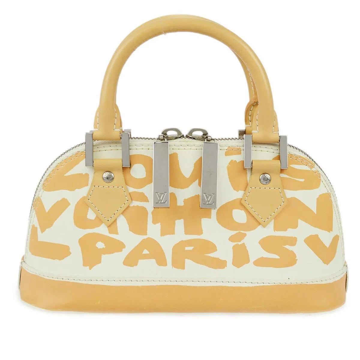 Louis Vuitton Alma Limited Edition Graffiti Leather Beige Bag
