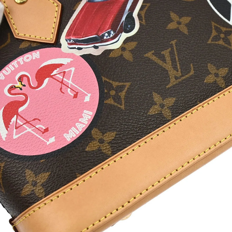 Louis Vuitton Alma Limited Edition World Tour Monogram Canvas Brown Bag