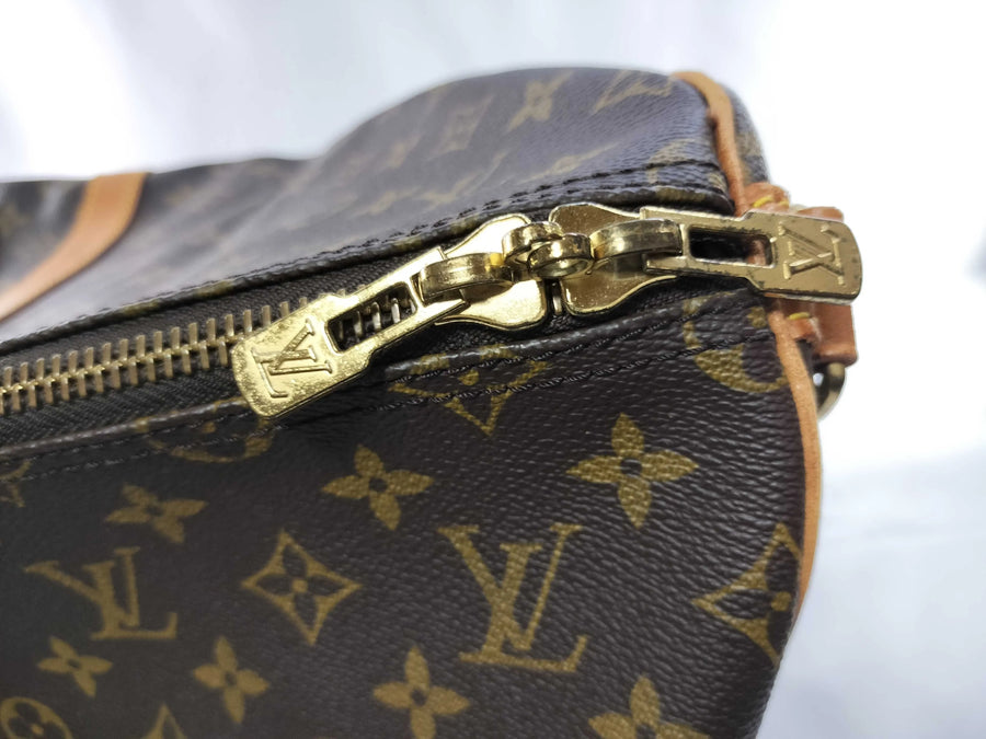 Louis Vuitton Keepall Bandouliere Monogram Canvas Brown Bag
