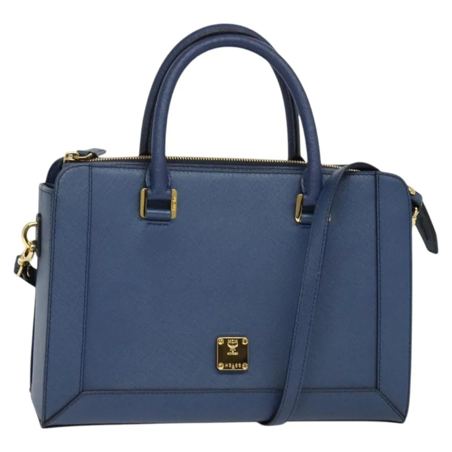 Mcm Vintage Leather Blue Bag