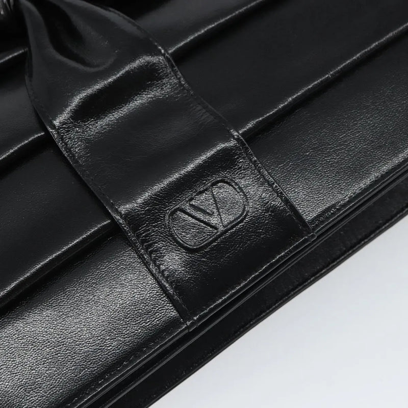 Valentino Garavani Bow Leather Black Bag
