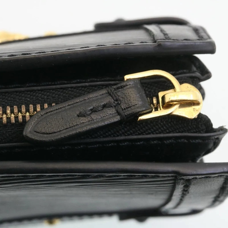 Louis Vuitton Trunk Clutch Epi Leather Black Bag