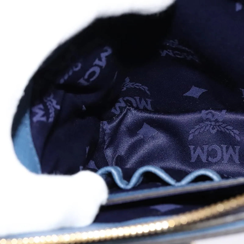 Mcm Vintage Leather Blue Bag