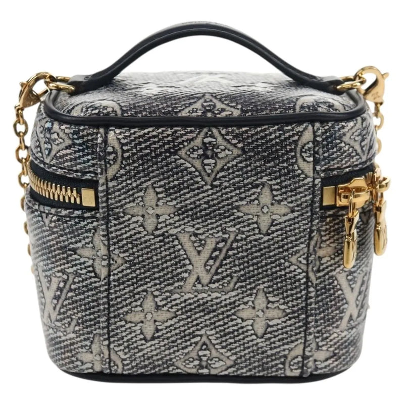 Louis Vuitton Vanity Case Monoglam Jacquard Canvas Navy Bag
