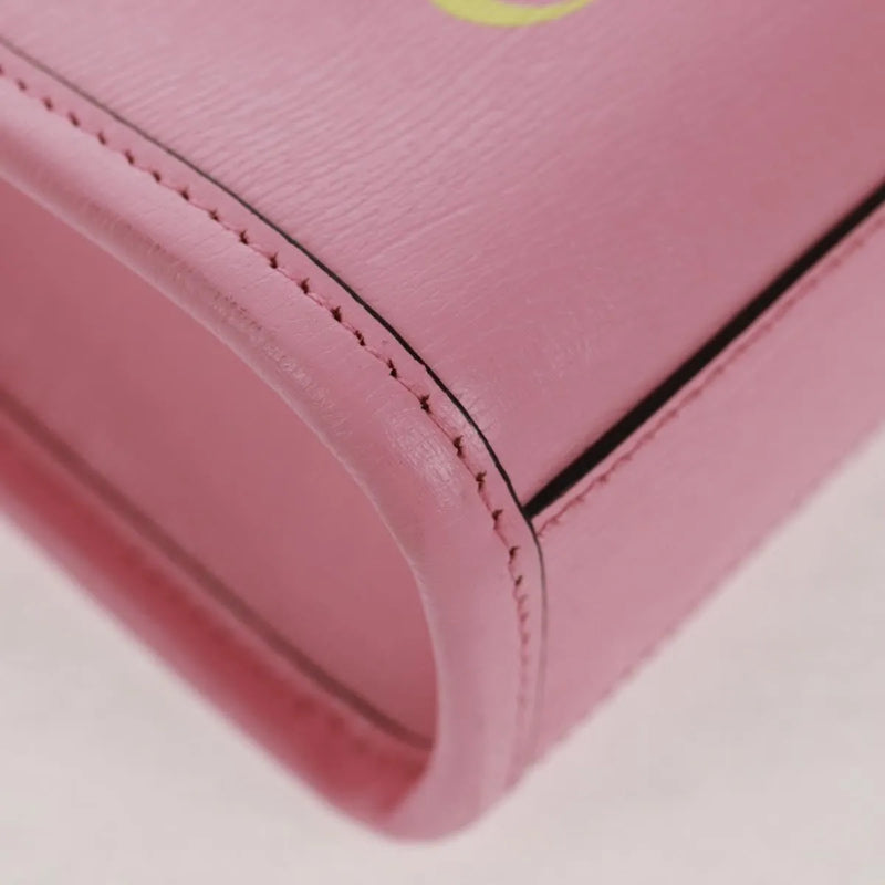 Gucci Vertical Tote Printed Leather Pink Bag