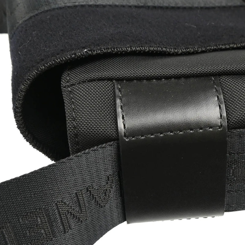 Chanel Sport Line Flap Messenger Wool And Nylon Black Bag