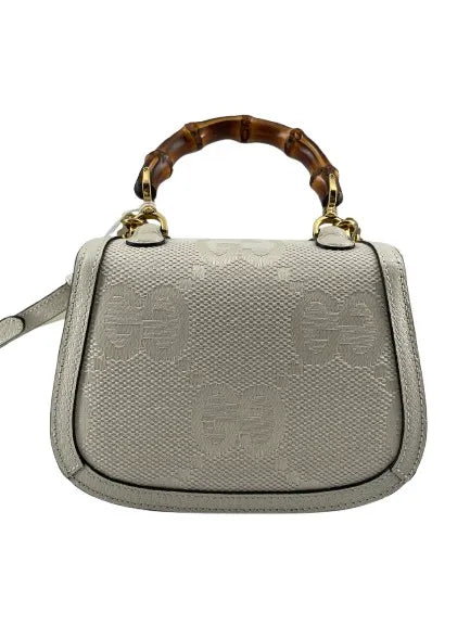 Gucci Vintage Convertible Bamboo Top Handle Leather Other Bag