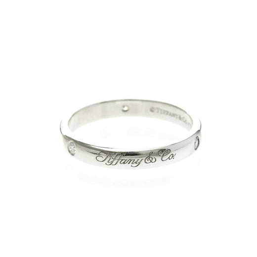 Tiffany & Co. Notes Wedding Band Platinum With Diamonds Silver Jewelry