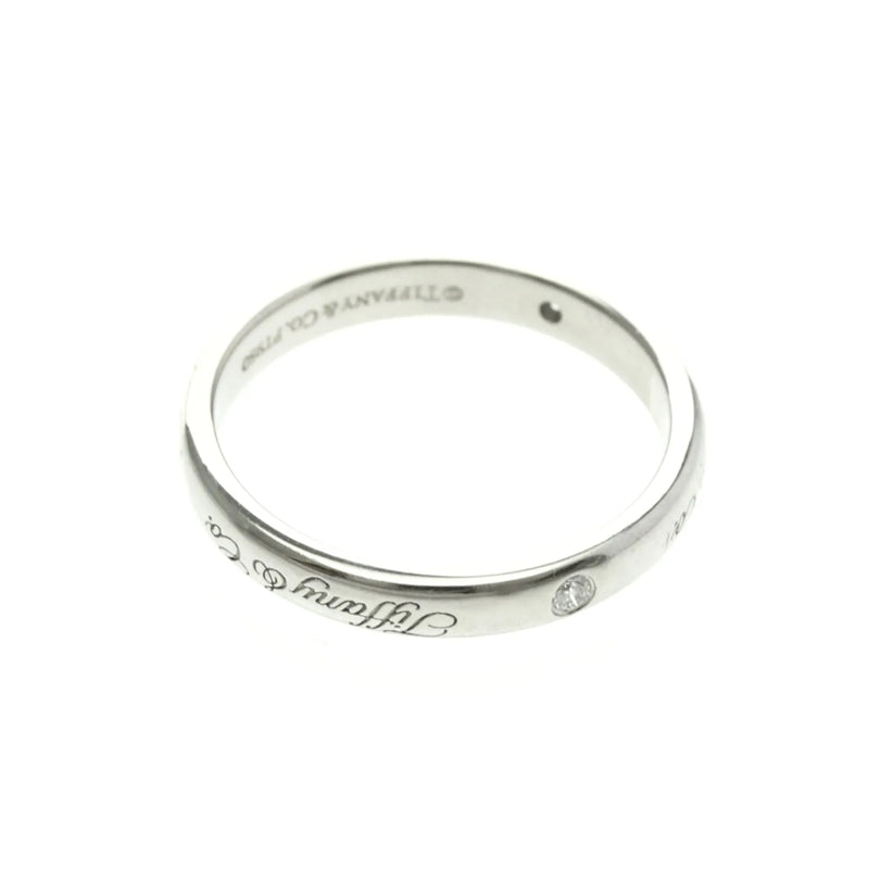 Tiffany & Co. Notes Wedding Band Platinum With Diamonds Silver Jewelry