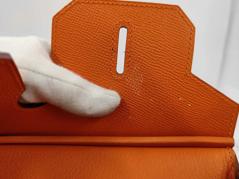 Hermes Birkin Epsom Orange Leather Bag
