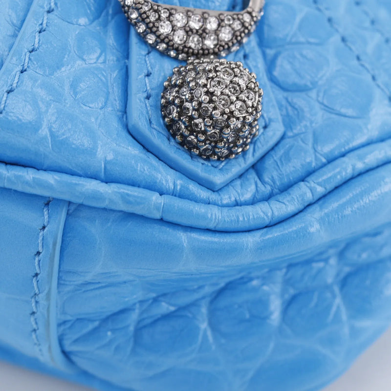 Balenciaga Shoulder Pvc Blue Leather Bag