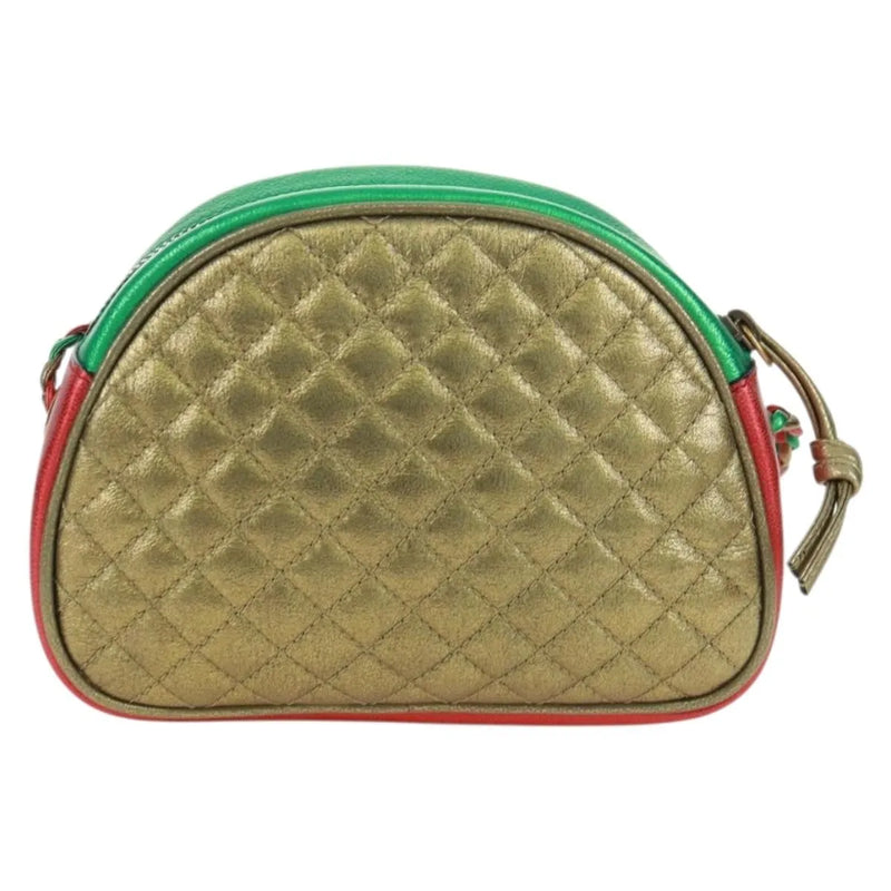 Gucci Trapuntata Camera Quilted Laminated Leather Red Bag