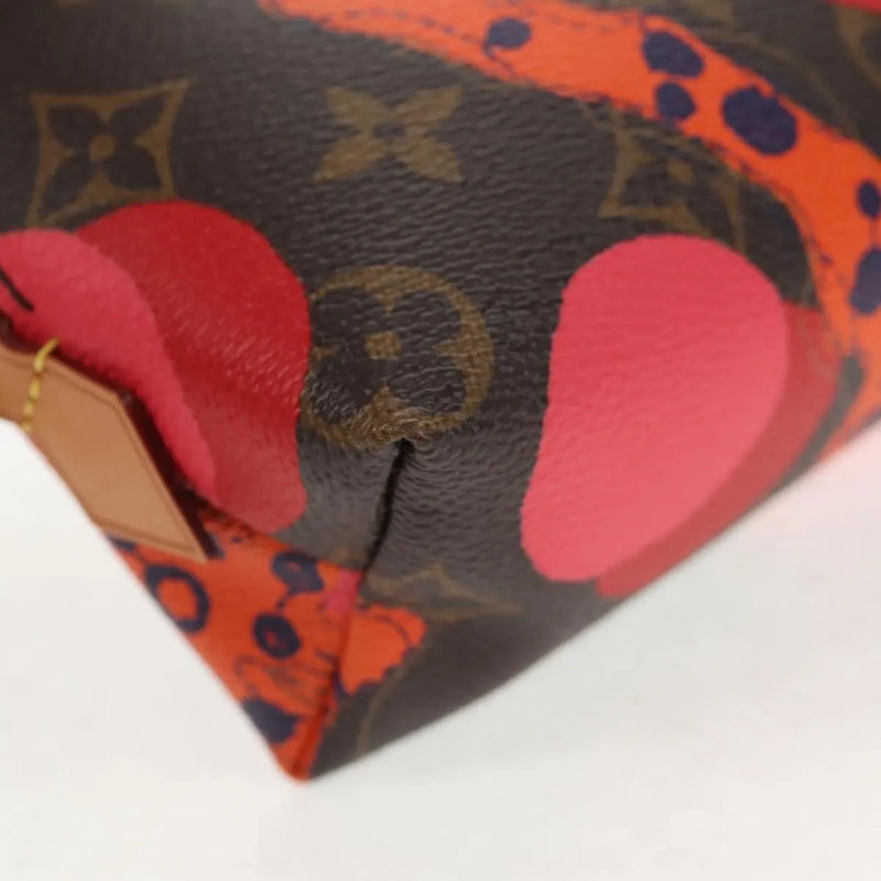 Louis Vuitton Cosmetic Limited Edition Monogram Jungle Dots Brown Canvas Bag
