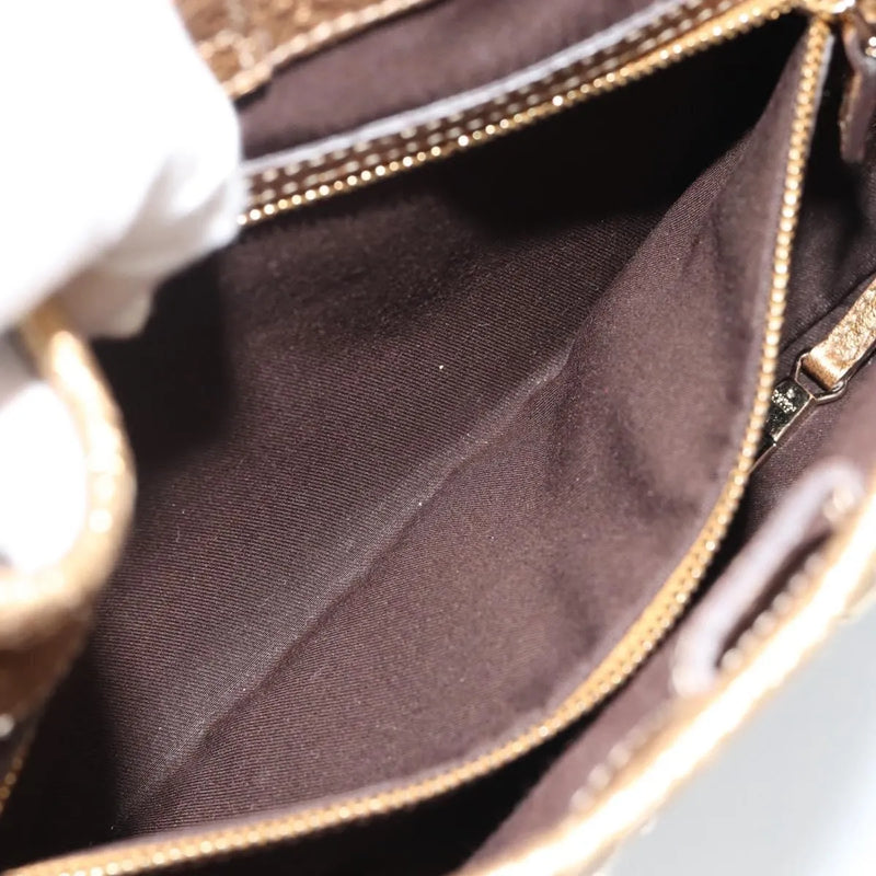 Gucci Vintage Jackie O Chain Hobo Gg Canvas Beige Bag